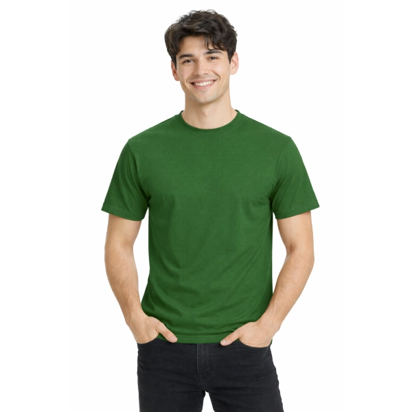 T-shirt męski PREMIUM z krótkim rękawem zielona butelka 100% bawełna 190g roz. XXL